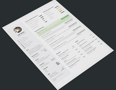 Simple and Clean One Page Resume Template