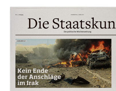 Newspaper Design "Die Staatskunst"
