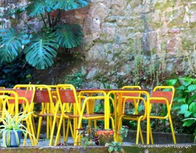 Yellow chairs at Sintra.