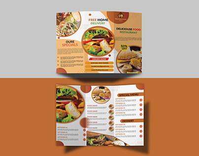 This is food trifold brochure design