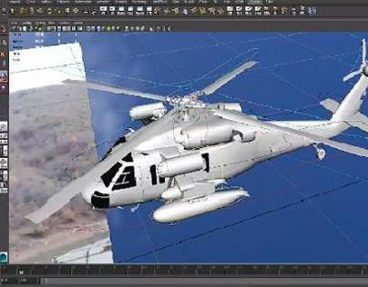 Cg helicopter in live action footage