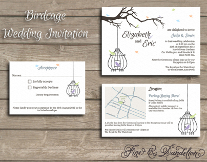 Birdcage Wedding Invitation