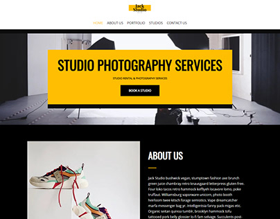 Photography Studio - wordpress website