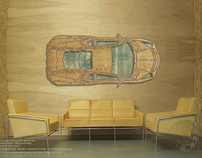 Lamp – Inspiration from Lamborghini | Plywood glass