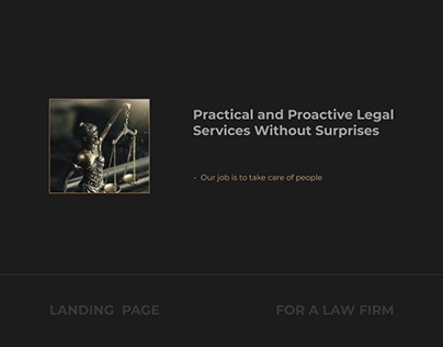 Law Firm Landing Page UX/UI design