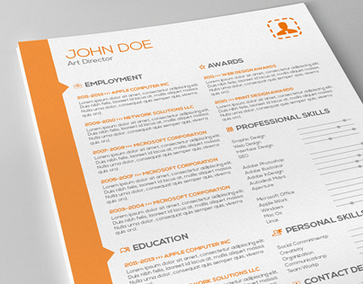 Two Pages Resume & Cover Letter Template