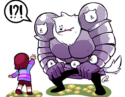 Frisk encounters "The Greater Dog"