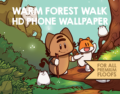 Warm Forest Walk HD Phone Wallpaper