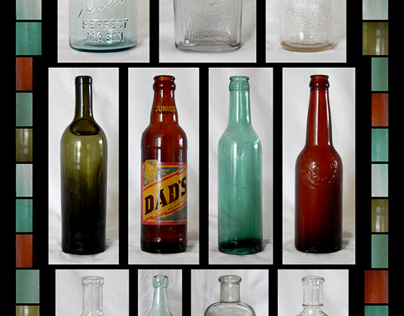 Old Glass Bottle Collection