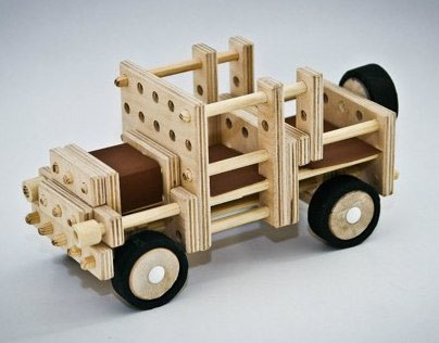 Wooden constructor for children