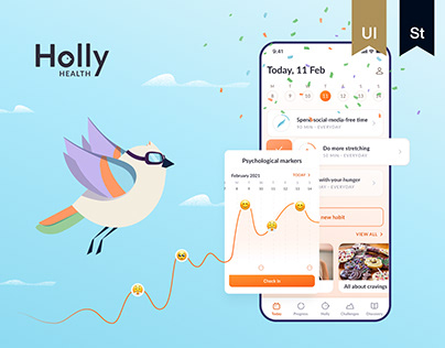 Holly Health — UI/UX Design for a Health Coaching App