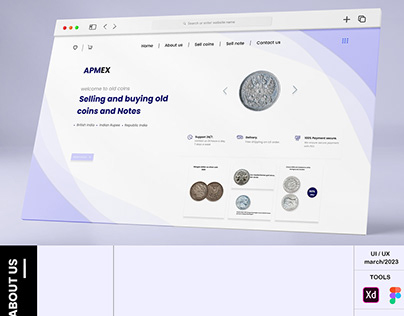 Project thumbnail - Collectable coin selling website, UI/UC case study
