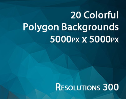 20 Colorful Polygon Backgrounds
