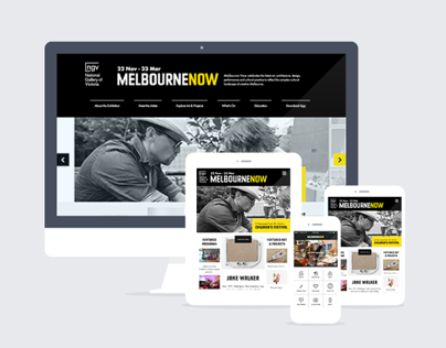 NGV Melbourne Now Responsive website, Android & iOS App