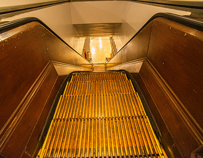 Macy's wooden escalators