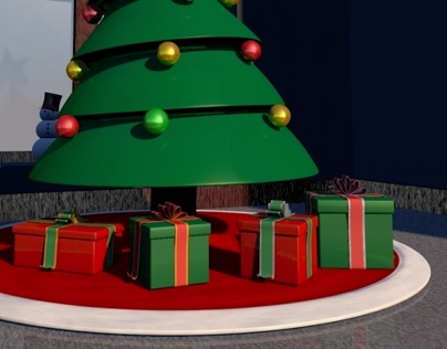 3D Christmas Scene
