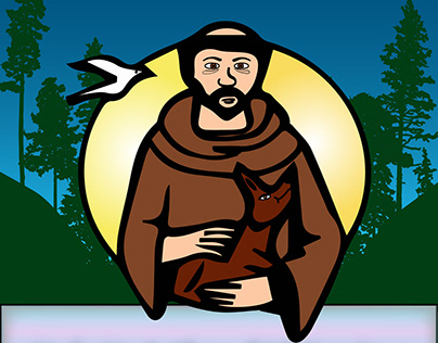 St. Francis Vector Graphic