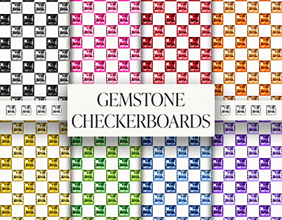 Monochrome Gemstone Checkerboards