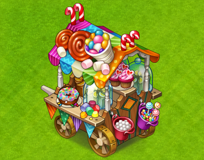 Candy cart levels and sweet icons