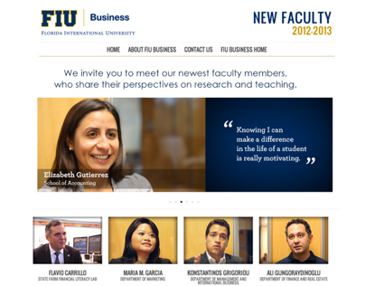 Web site for new FIU Business faculty