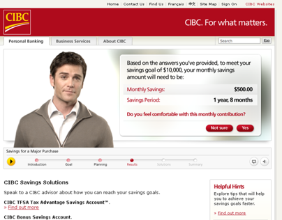 CIBC – Interactive Lending & Savings Video Calculator