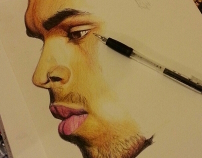 Chris Brown Portrait Drawing