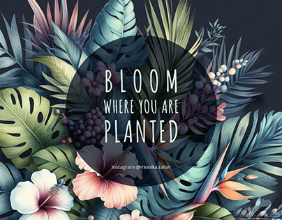 Bloom Where You Are Planted - Quote Poster