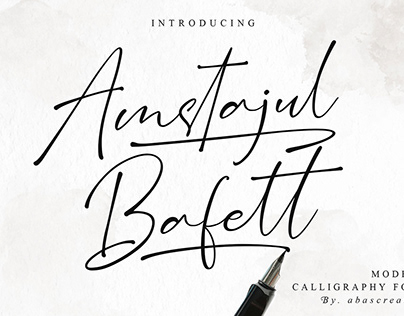 Free Amstajul Bufett Calligraphy Font