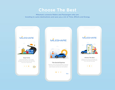 Carpooling IOS App UI Design