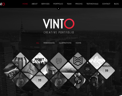 Vinto - One Page HTML Template