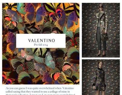 Storm of Butteflies // Artwork for Valentino Fall 2014