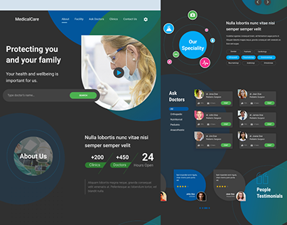 Doctor Appointment Web Landing Page UI UX Design