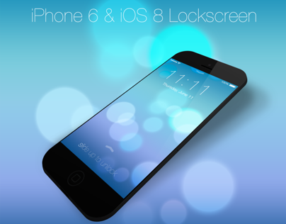 iPhone 6 & iOS 8 Lockscreen Concept