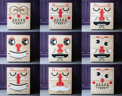 Pilou Face :: fun toy storage boxes for kids