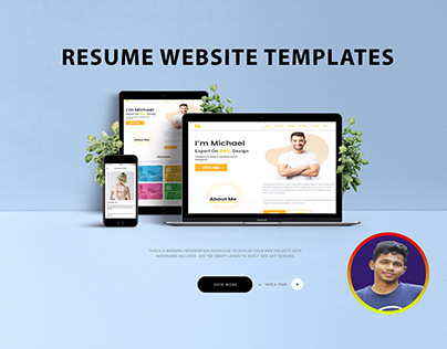 Resume Website Teamplates Design By Pobitrodeb