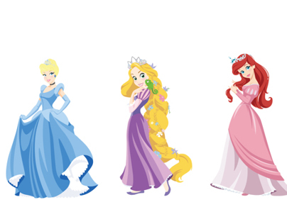 Stylized Disney Princess art