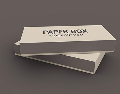 Brown Paper Box Mockup