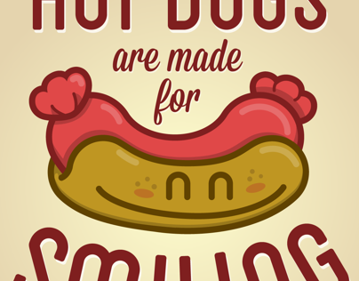 Hotdogs are made for smiling