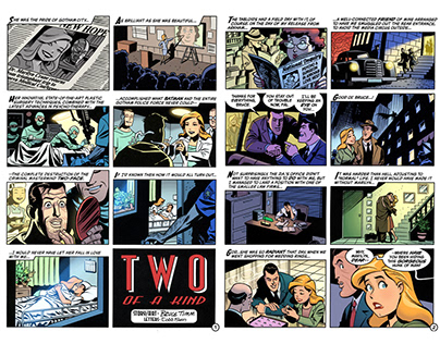 Batman B&W pages - line art by Bruce Timm