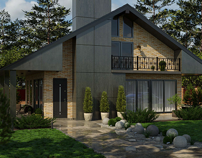 Visualization of the exterior Country house