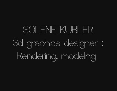 Demoreel 2013, render & modeling