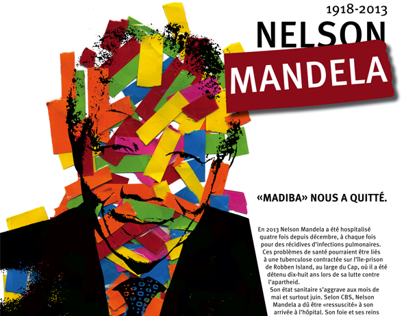 Nelson Mandela illustration and layout