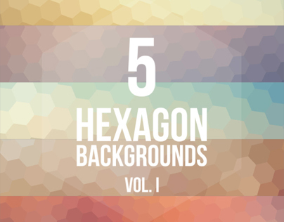 5 Hexagon Backgrounds Vol. I