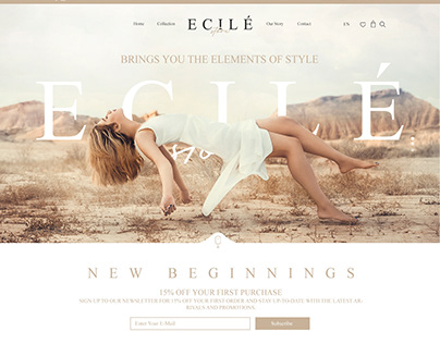 Ecile Store Fashion Ecommerce Web Design