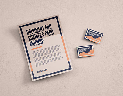 Free Document & Business Card Mockup