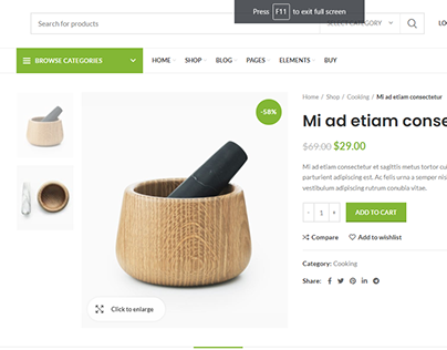 Look Book product Page, WordPress E-commerce Website