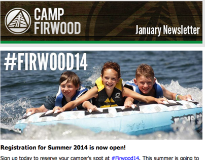 Camp Firwood - Email Marketing
