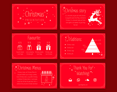 Red Christmas - free Google Slides Presentation