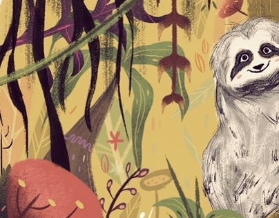 Sloth Bear Illustration