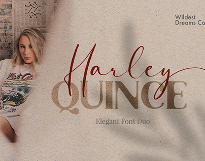 Harley Quince Elegant Font Duo | Signature & Serif